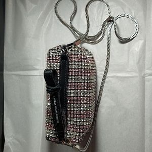 Montana West Crystal Rhinestone Crossbody Bags Pink Bling Mini Bag Pre-owned